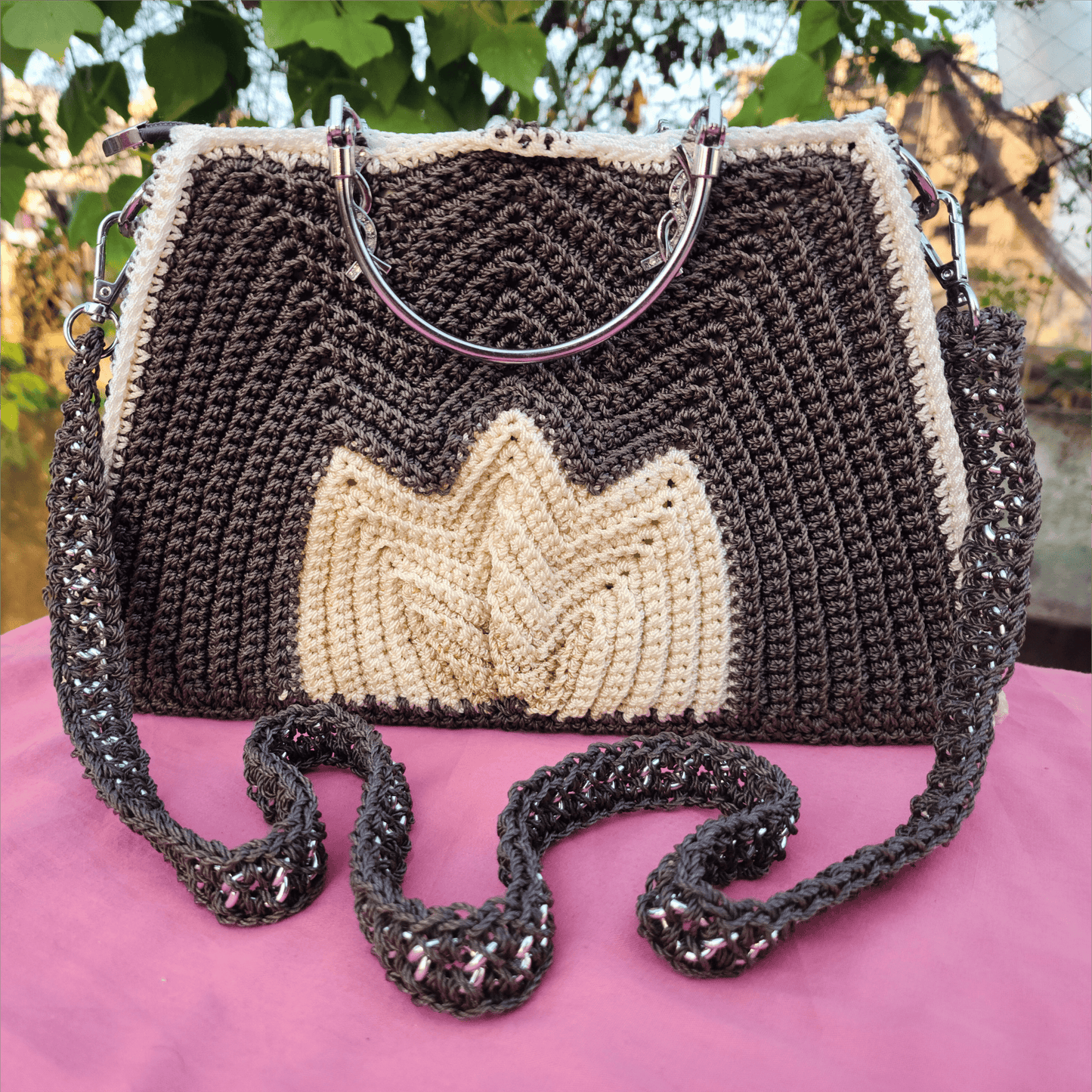 Chocolate with white in Trapezium