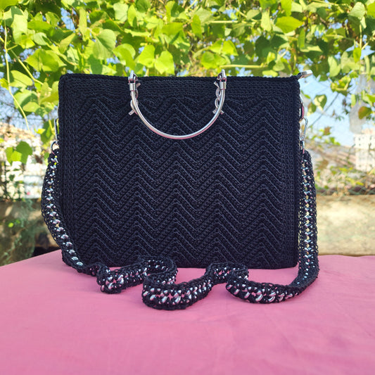 Black in Cross frame