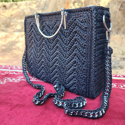 Pure Black square bag