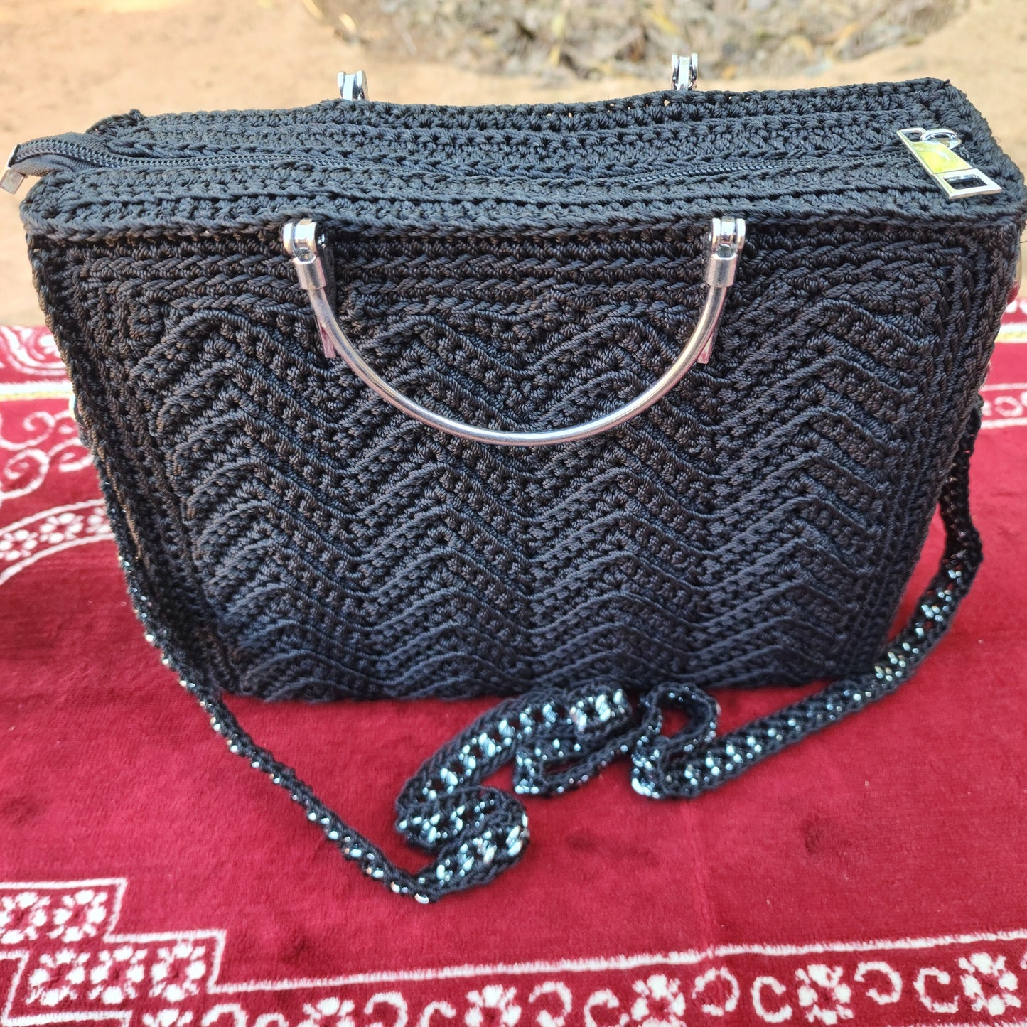Pure Black square bag
