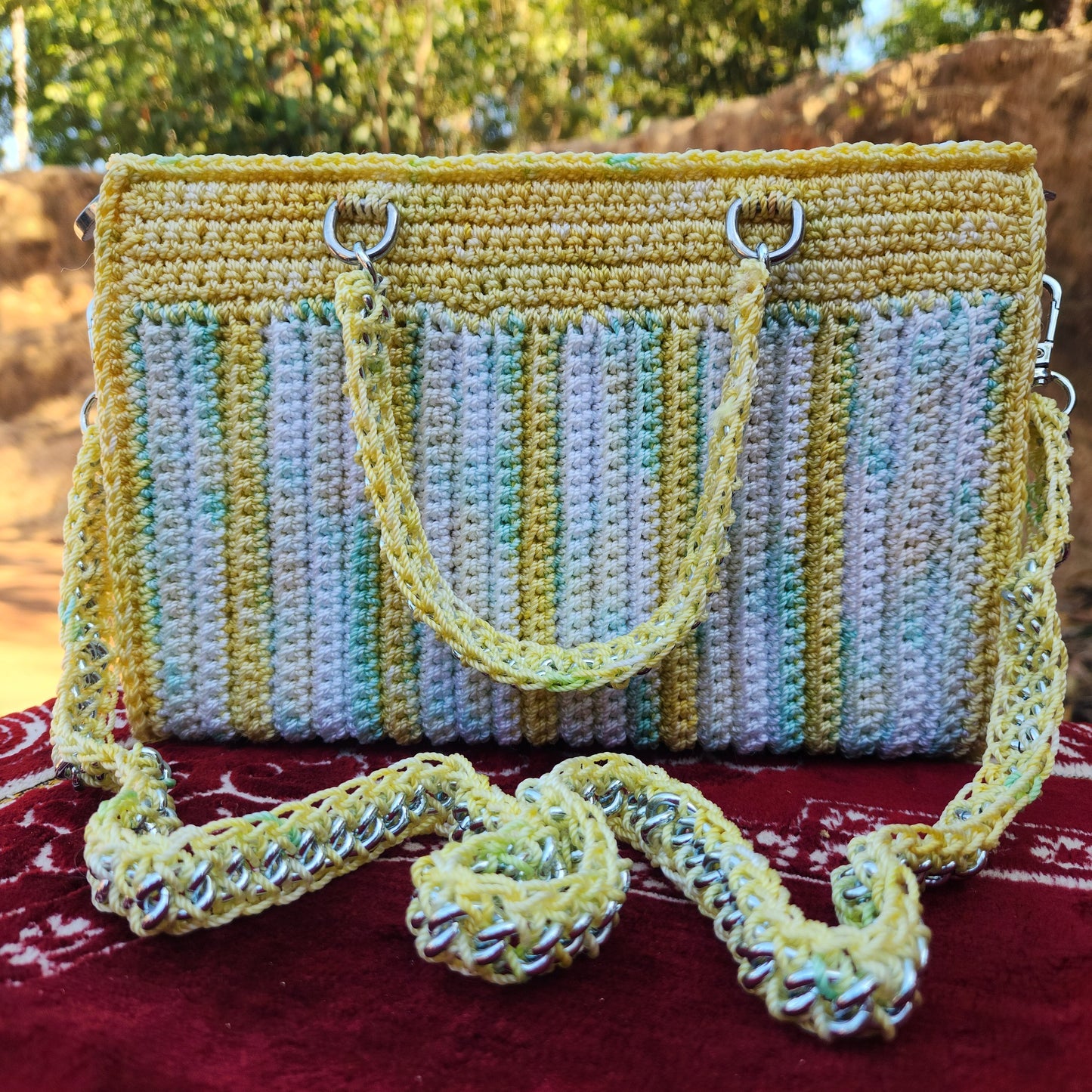 Yellow with White in bule tone