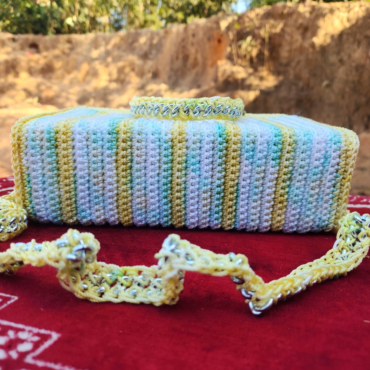 Yellow with White in bule tone