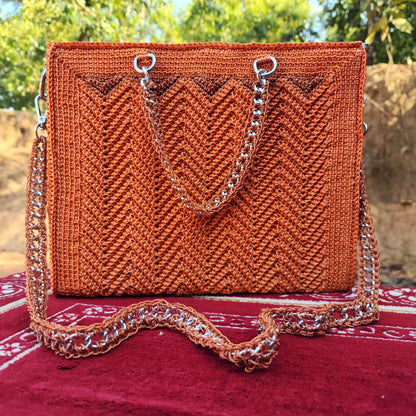 Orange and Brown Colour in Chain Frame