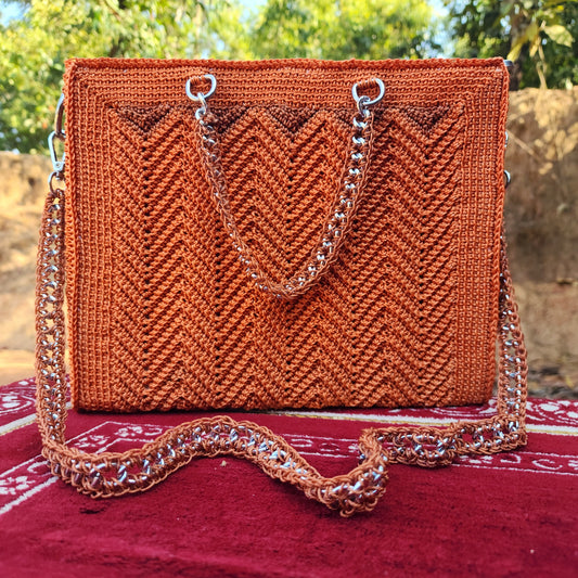 Orange and Brown Colour in Chain Frame