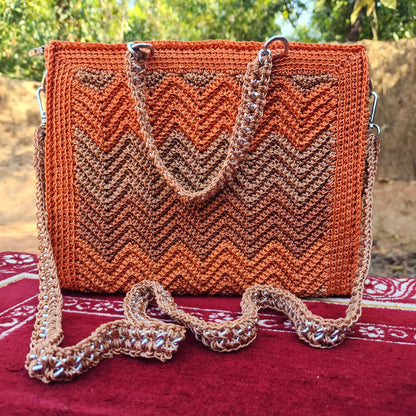 Orange, Deep and light Brown combo