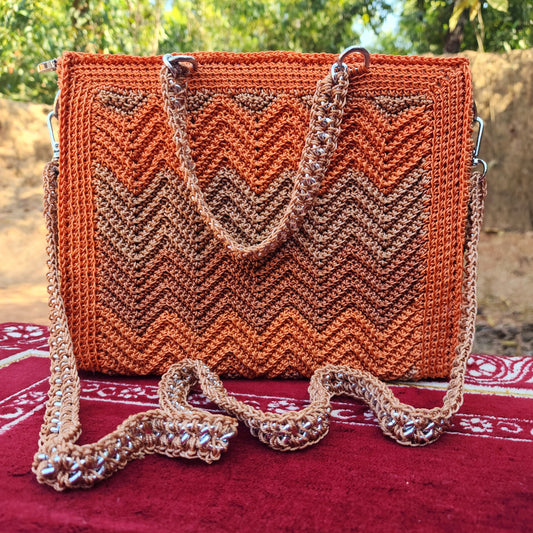 Orange, Deep and light Brown combo