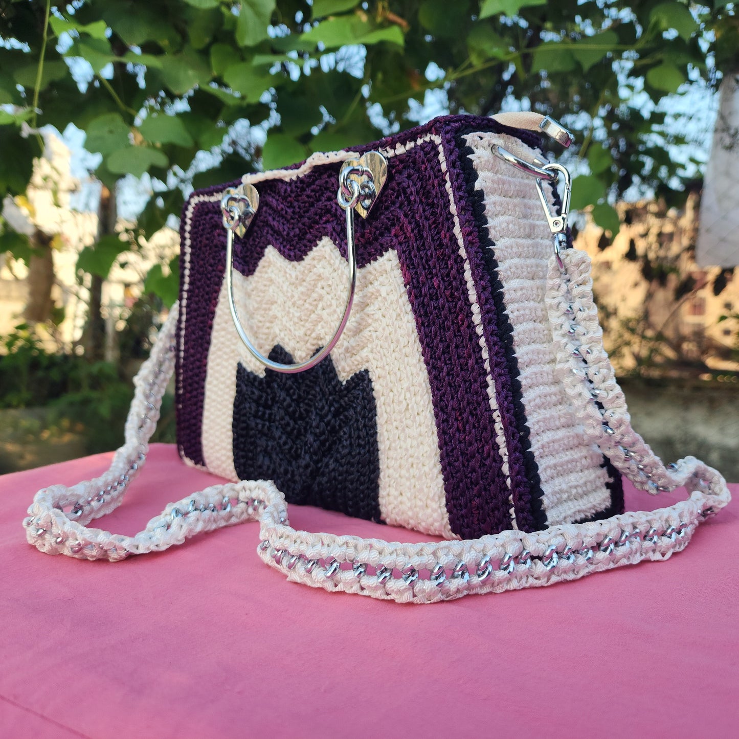 Purple with B&W in Trapezium