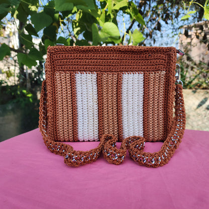 White with Deep and Soft Brown combo