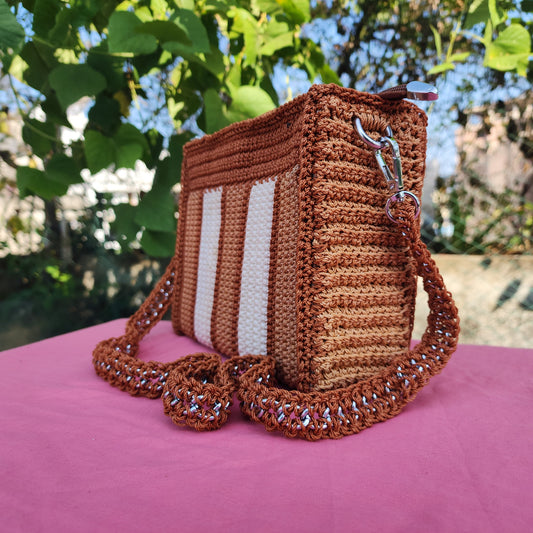 White with Deep and Soft Brown combo