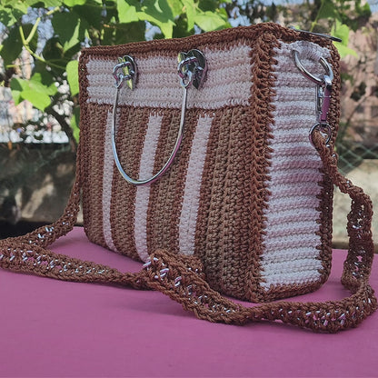 White with Dark and Light brown in love frame